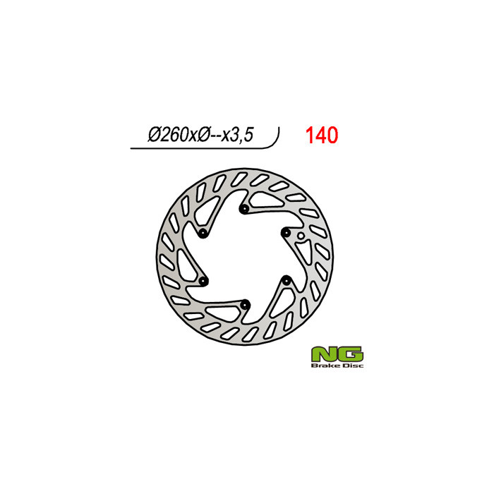 NG brake disc front KTM / HUSABERG (260x-x3.5 / 3 / 3)