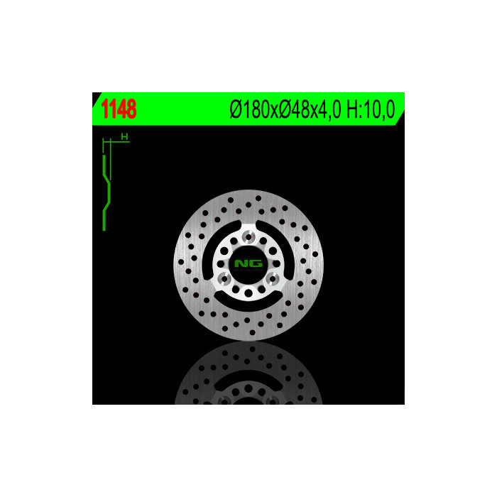 NG brake disc front YAMAHA BWS 50 / 100 '00-'01, XC 125 CYGNUS '00-'03, MBK 125 FLAME '96-'99 (180X48X4) (3X8,5mm)
