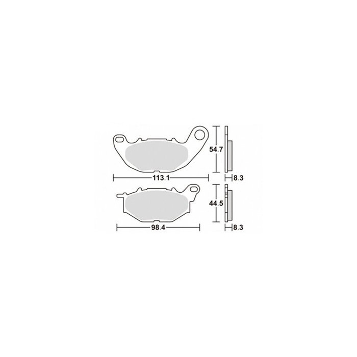 SBS brake pads front KH663 fits: YAMAHA YZF-R25 '15-'17, YZF-R3 '15-'17, MT-03 '16-'17, MT-25 '17 front
