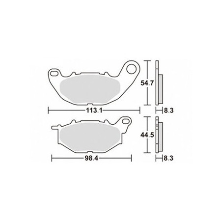SBS brake pads front KH663 fits: YAMAHA YZF-R25 '15-'17, YZF-R3 '15-'17, MT-03 '16-'17, MT-25 '17 front