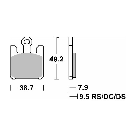 SBS brake pads KH369 STREET EXCEL SINTER gold color