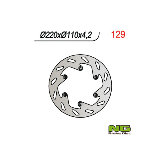 NG brake disc rear KTM SX / EXC / LC 4 (220x110x4.2) (NG141 NG129)