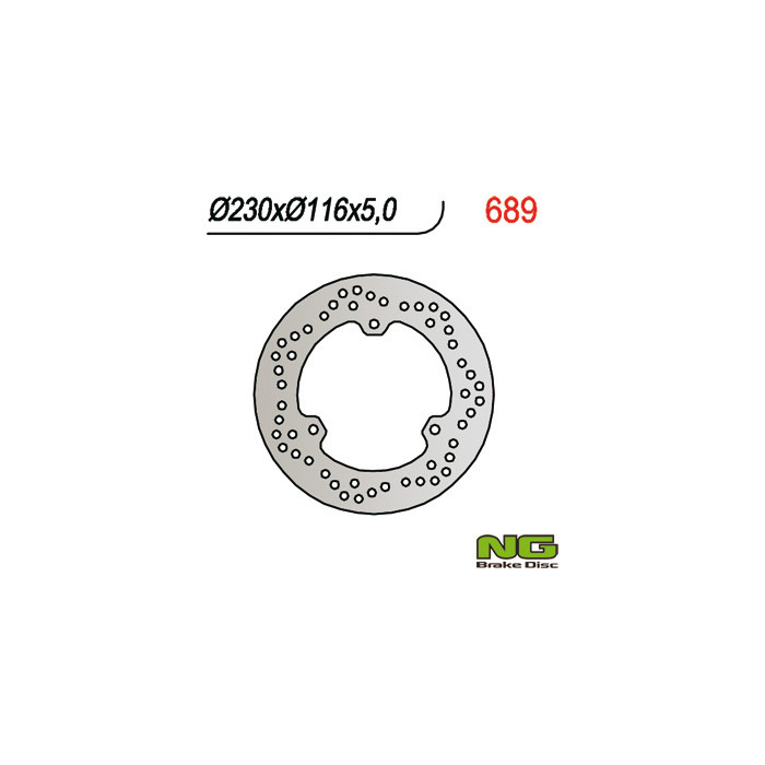 NG brake disc rear YAMAHA MAJESTY 250 00-08 / MBK / ITALJET (230x116x5) (3X8,5mm)