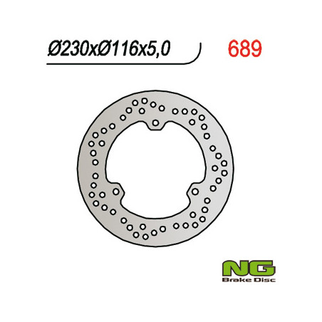 NG stabdžių diskas galas YAMAHA MAJESTY 250 00-08 / MBK / ITALJET (230x116x5) (3X8,5mm)