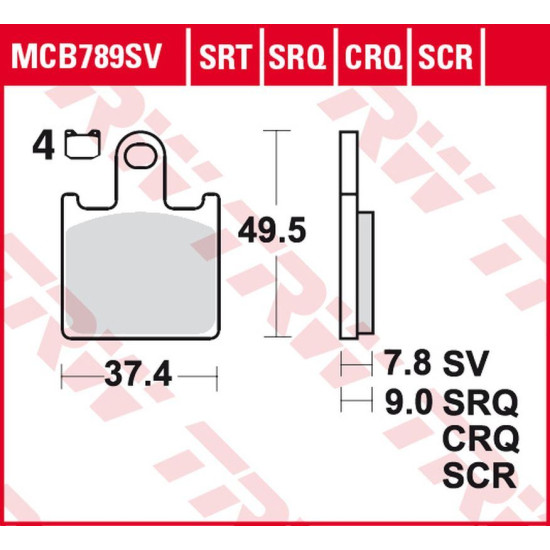 TRW LUCAS ZF brake pads KH417 SINTER ROAD / TRACK KAWASAKI ZX-6R 600 NINJA '07-'16 front