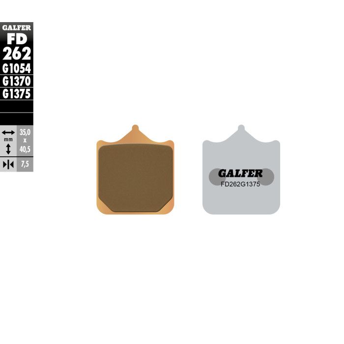GALFER brake pads KH322 / 4 Metalic sinter (gold color) SPORT