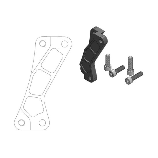 MOTO-MASTER brake disc adapter front 320mm fits: YAMAHA WRF 250 '17-'18, WRF 450 '16-'18, WRF 450 ENDURO GP '18-