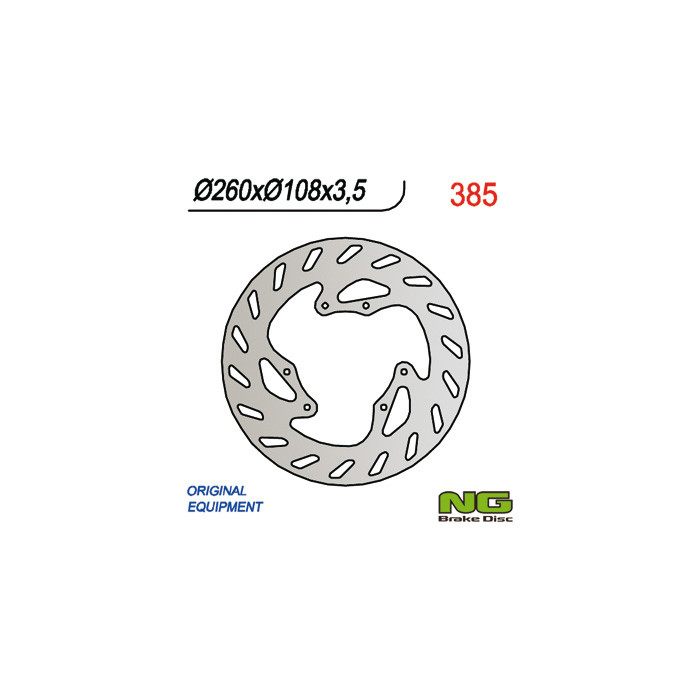 NG brake disc front HUSABERG, HUSQVARNA, GAS GAS (260x108x3.5)