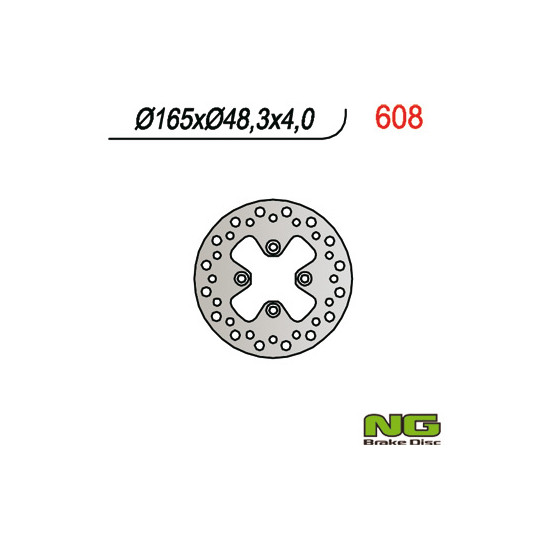 NG brake disc front CAN-AM / BOMBARDIER DS 650 (00-06) (165X48X4)