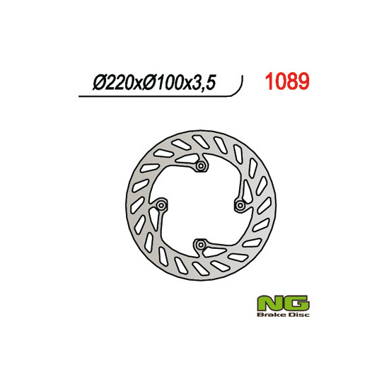 NG brake disc rear BETA 50 / 125 SM / ENDURO '06-12 (220X100X3,5) (4X6,5mm)