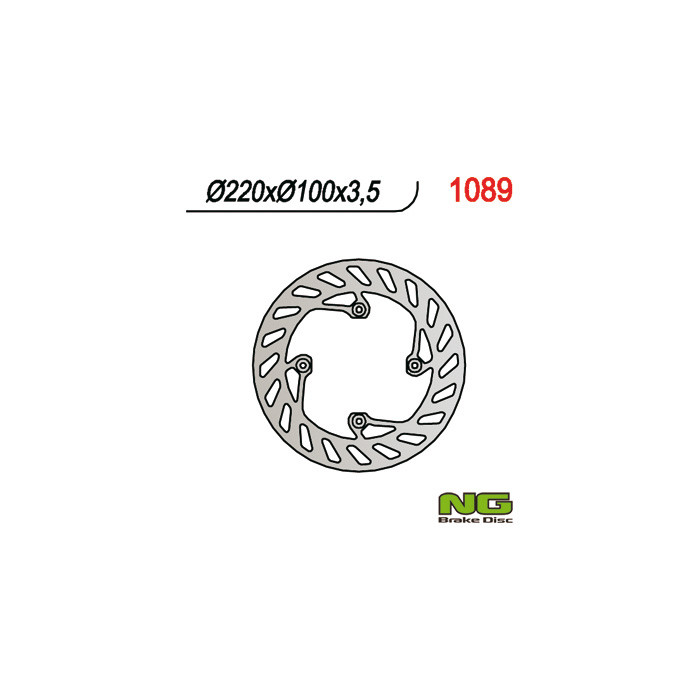 NG brake disc rear BETA 50 / 125 SM / ENDURO '06-12 (220X100X3,5) (4X6,5mm)
