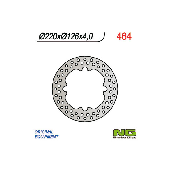 NG brake disc rear HUSQVARNA TE / TC 99-12 (220X126X4)
