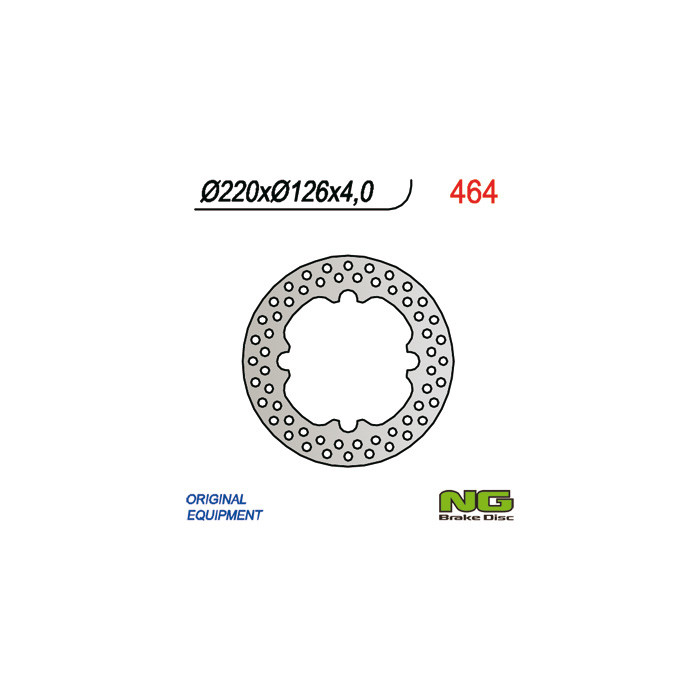 NG brake disc rear HUSQVARNA TE / TC 99-12 (220X126X4)
