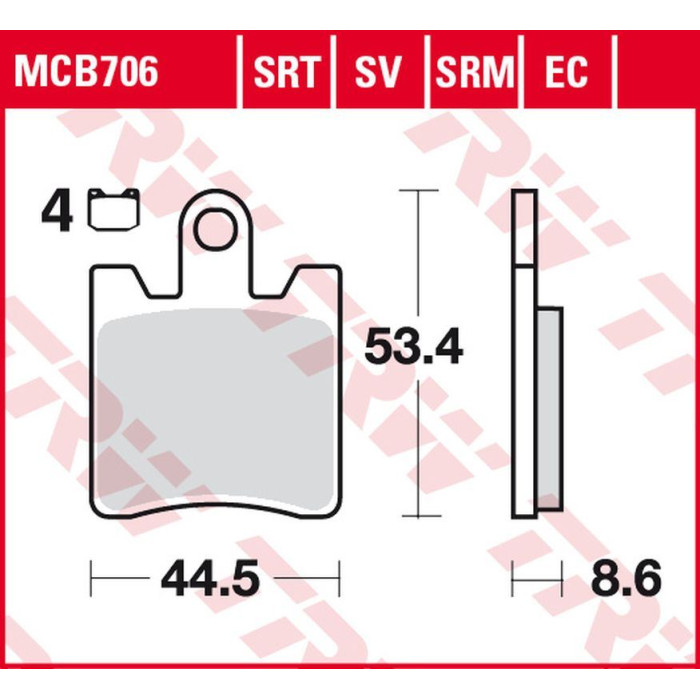TRW LUCAS ZF brake pads KH283 SINTER STREET TRIUMPH TROPHY 1200 '13-'17, YAMAHA FJR 1300 '06-, XV 1900 MIDNIGHT STAR '11