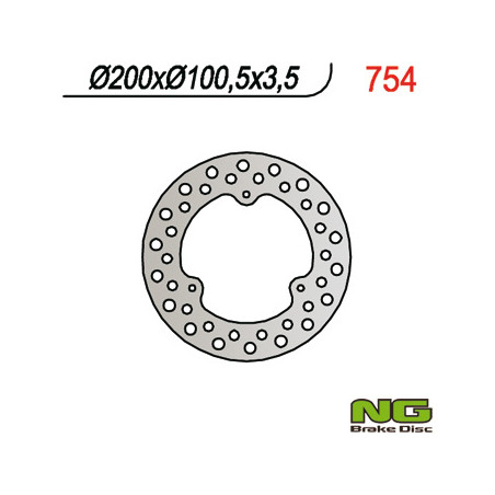 NG brake disc front SUZUKI RM 80 / 85 (200x100x3.5)