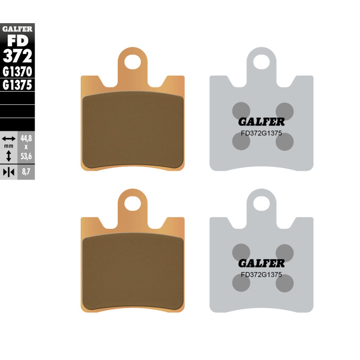 GALFER brake pads KH423 / 4 Metalic sinter (gold color) SPORT YAMAHA FJR 1300 '06-, XVS 1900 '13-