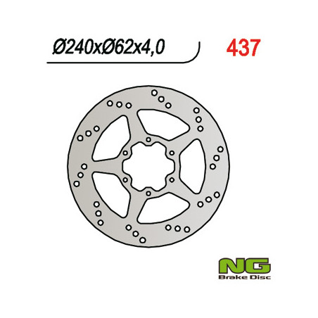 NG stabdžių diskas priekis HONDA CRM 125 90-99 (240x62x4) (6x10,5mm)