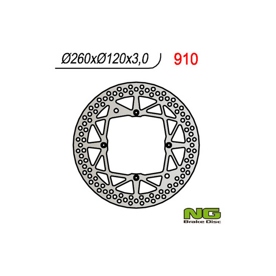 NG brake disc front HUSQVARNA WR / CR / TE / TC 125 / 250 '00-13 (260X120X3)