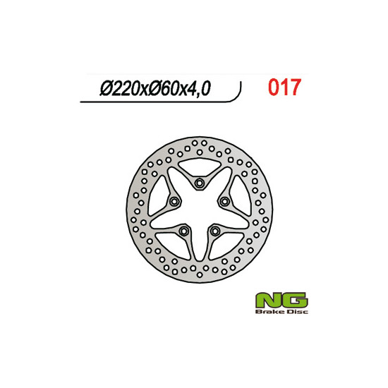 NG brake disc front / rear APRILIA SCARABEO / LEONARDO / SPORTCITY 50 / 125 / 150 / 200 DERBI RAMBLA 125 '08-12, 300 '10