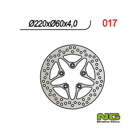 NG brake disc front / rear APRILIA SCARABEO / LEONARDO / SPORTCITY 50 / 125 / 150 / 200 DERBI RAMBLA 125 '08-12, 300 '10