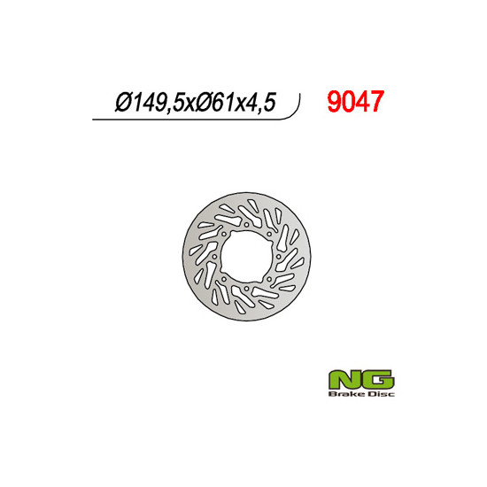 NG brake disc POLARIS 400 / 500 '01-'02 (TURBINE)
