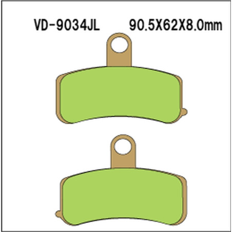 VESRAH brake pads KH457 Metalic sinter (gold color) front HARLEY DAVIDSON (MADE IN JAPAN)