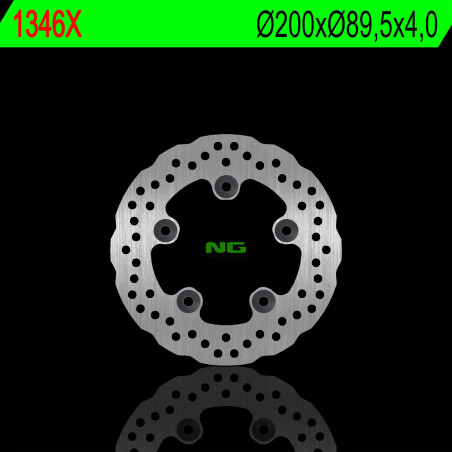 NG stabdžių diskas galas KYMCO GRAND DINK 125 / 300 12-15, LIKE 125 / 150 / 200 09-18 (200X89,5X4,0mm) (5X10,5mm) WAVE