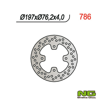 NG brake disc rear POLARIS PREDATOR 500 (00-08) (197X76X4)