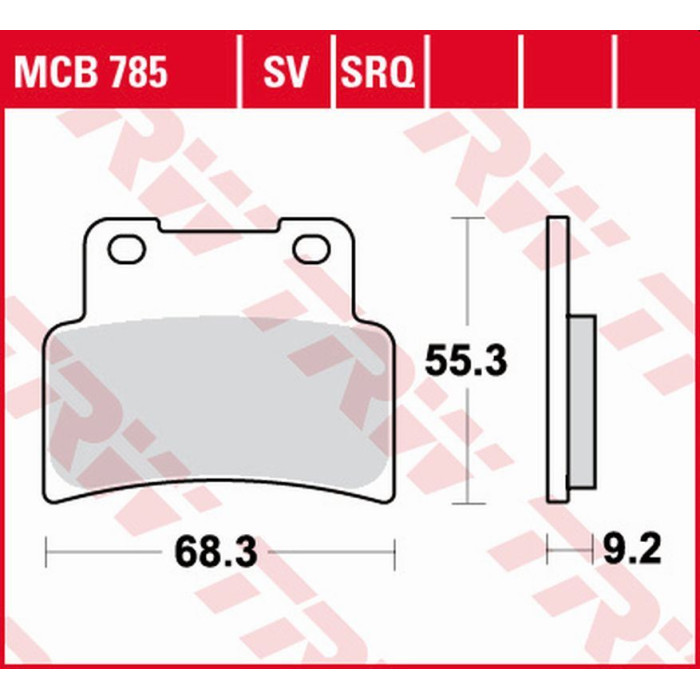 TRW LUCAS ZF stabdžių kaladėlės KH432 SINTER TRACK APRILIA RS 125 '07-'13, SL 750 SHIVER / DROSODURO '07-'17, NA 850 MANA '07-'1