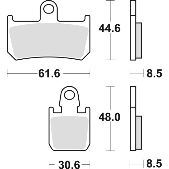 TRW LUCAS brake pads KH442 / 4 SINTER STREET YAMAHA R1 06-14, MT-01 05-12, XV 1700 09-16, front