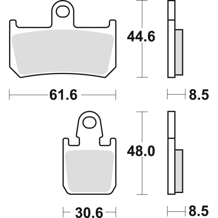 TRW LUCAS brake pads KH442 / 4 SINTER STREET YAMAHA R1 06-14, MT-01 05-12, XV 1700 09-16, front
