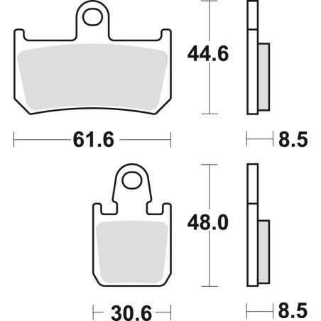 TRW LUCAS brake pads KH442 / 4 SINTER STREET YAMAHA R1 06-14, MT-01 05-12, XV 1700 09-16, front