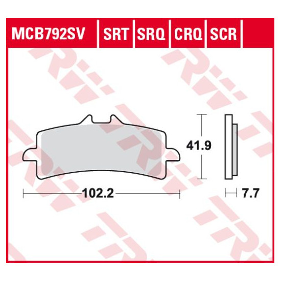 TRW LUCAS brake pads KH447 CARBON RACING (PERFORMANCE) APRILIA RSV4 09-, DUCATI V4 PANIGALE 18-, PANIGALE 1299 15-, KAWA