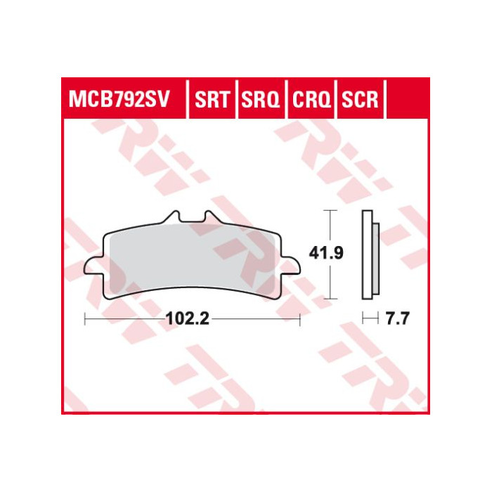 TRW LUCAS brake pads KH447 CARBON RACING (PERFORMANCE) APRILIA RSV4 09-, DUCATI V4 PANIGALE 18-, PANIGALE 1299 15-, KAWA