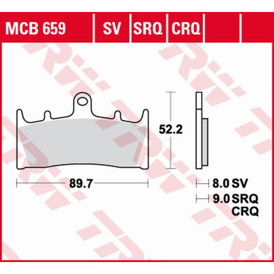 TRW LUCAS ZF Pole Chassis KH188 CARBON RACING KAWASAKI ZX-6R / ZX-7R ’96-’02, ZX-9R ’96-’01, ZRX 1100 ’96-’00, ZRX 1200 ’0