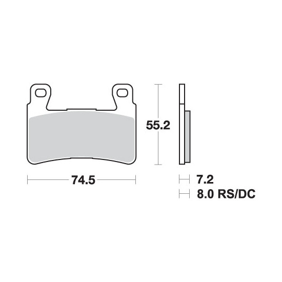 SBS brake pads KH265 RACING DUAL CARBON color black
