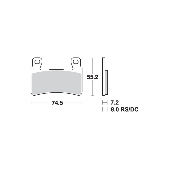 SBS brake pads KH265 RACING DUAL CARBON color black