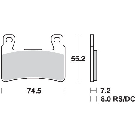 SBS brake pads KH265 RACING DUAL CARBON color black