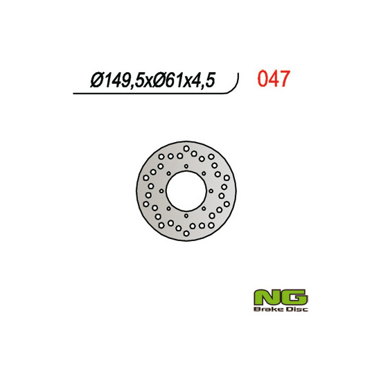 NG brake disc rear POLARIS SPORTSMAN 400 / 500 '01-03, (149x61x4,5mm) (8X5,5mm)