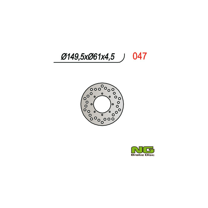 NG brake disc rear POLARIS SPORTSMAN 400 / 500 '01-03, (149x61x4,5mm) (8X5,5mm)