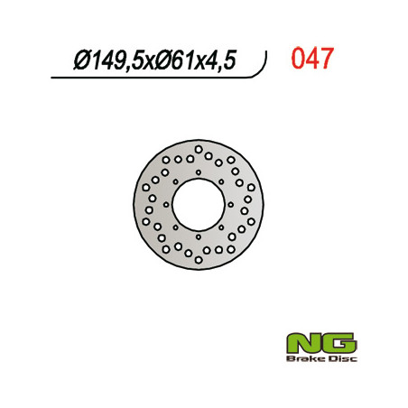 NG brake disc rear POLARIS SPORTSMAN 400 / 500 '01-03, (149x61x4,5mm) (8X5,5mm)