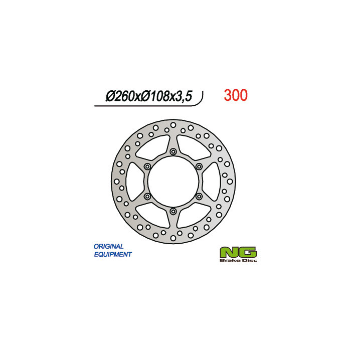 NG brake disc front GAS GAS 125 94-99 (260x108x3.5)