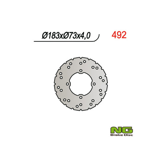 NG brake disc front POLARIS SCRAMBLER 400 / 500 (183X73X4)