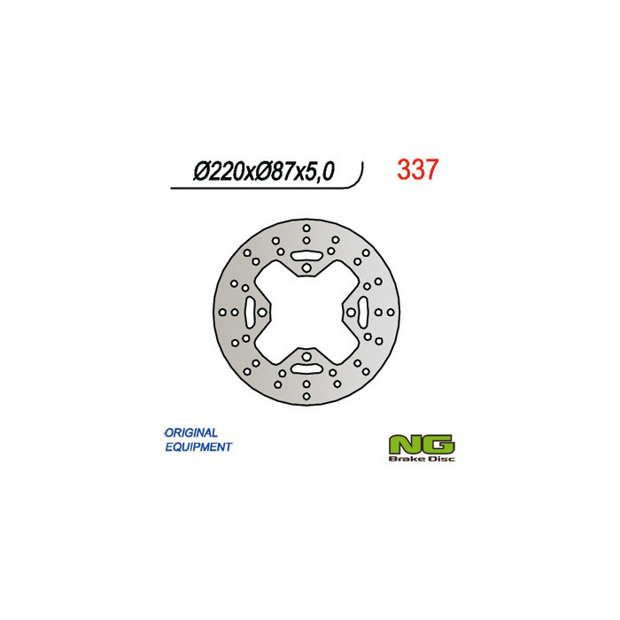 NG brake disc rear CAGIVA RAPTOR 650 / 1000 (220X87X5) (4X10,5mm)
