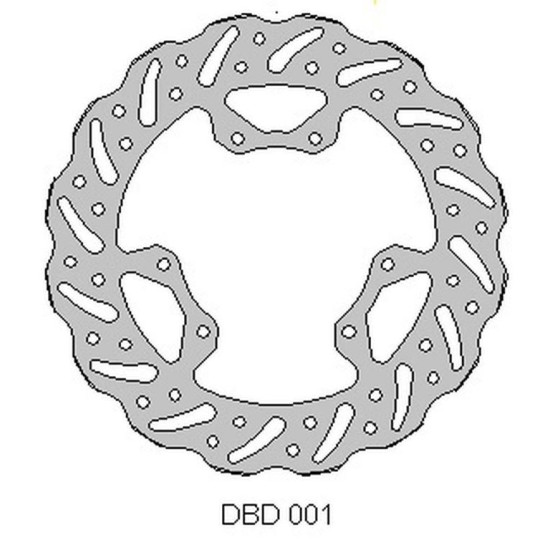 DELTA BRAKING brake disc front HONDA CR 125 '95-07, 250 '95-01, CRF 250 '04-14, CRF 450 '02-14 WAVE (240X101X3mm) (6X6,5m
