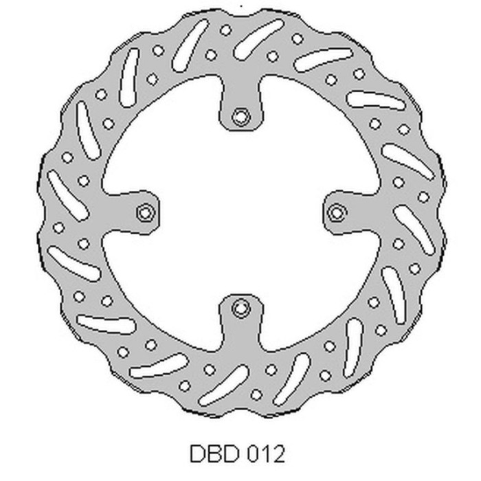 DELTA BRAKING stabdžių diskas priekis KAWASAKI KX 125 '89-'02, KX 250 '89-02, WAVE (250X100X3mm) (4X6,5mm) (NG1761,NG137)