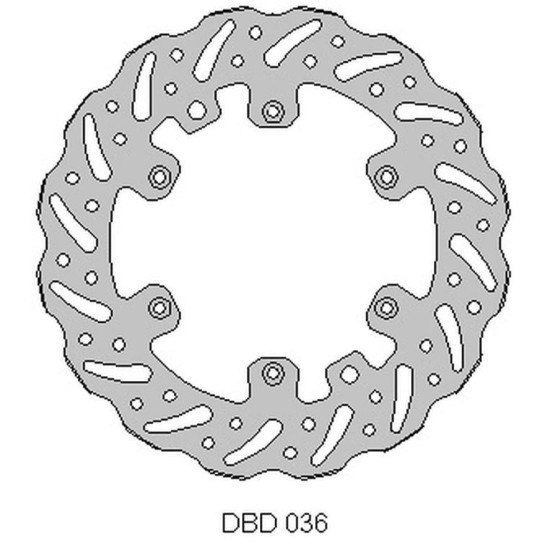 DELTA BRAKING brake disc front KTM 2T / 4T '91-21, HUSABERG, HUSQVARNA, GAS-GAS '21, WAVE (260X126,5X3mm) (6X6,5mm) (NG14