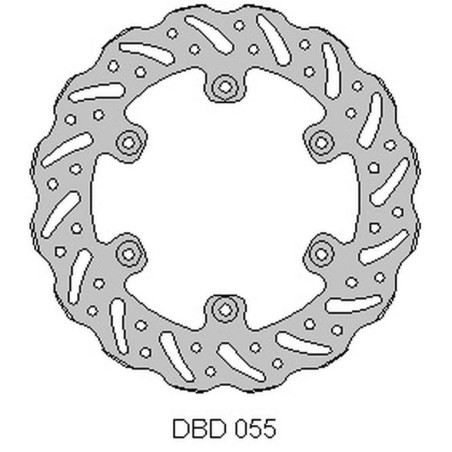DELTA BRAKING stabdžių diskas galas GAS-GAS 125 / 200 / 250 / 300 / 450 '95-21, WAVE (220X108,2X4mm) (6X6,5mm) (NG1057)