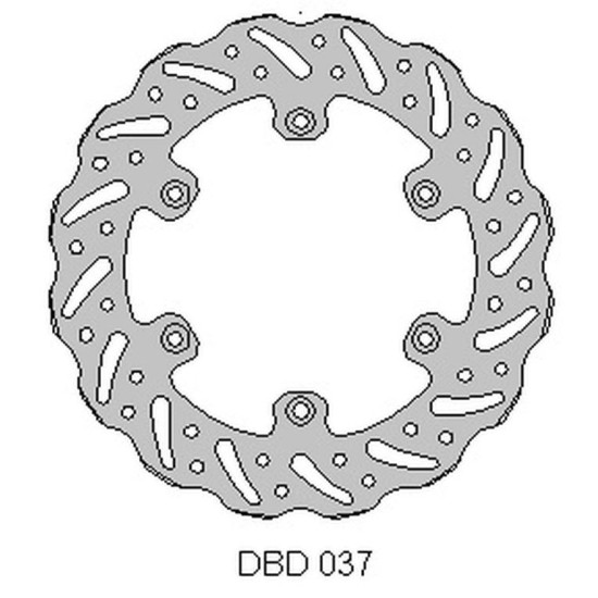 DELTA BRAKING brake disc rear KTM 2T / 4T '91-21, HUSABERG, HUSQUARNA, GAS-GAS '21, WAVE (220X110X4mm) (6X6,5mm) (NG129,NG