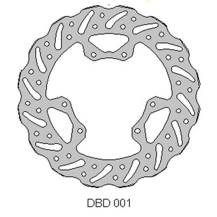 DELTA BRAKING brake disc front HONDA CR 125 '95-07, 250 '95-01, CRF 250 '04-14, CRF 450 '02-14 WAVE (240X101X3mm) (6X6,5m